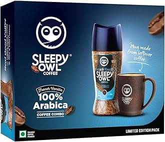 - French Vanilla Coffee Gift Set | 100% Arabica Instant Coffee (100g) with Sustainable Coffee Mug | Includes Coffee with Mug | Premium Corporate Gifts, Coffee Kit, Coffee Hamper Gift Set