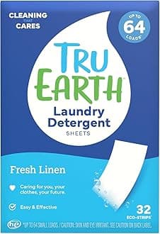 Tru Earth Eco-Strips Laundry Detergent (Fresh Linen) - Eco-Friendly Ultra Concentrated Laundry Strips