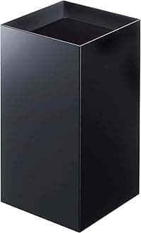 Home 4493 Trash Can-Modern Garbage Waste Basket with Handle, One Size, Black