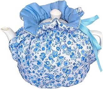 JOONOR Tea Cosy - Retro Floral Cotton Printed Tea Cosy, Kitchen Tea Pot Dust Cover, Breakfast Warmer, Insulation and Keep Warm,Color#10