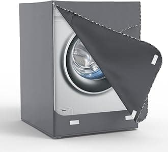 Washer/Dryer Cover for Front Load, Washing Machine Cover Waterproof, Dustproof and Anti-UV, Heavy Duty Oxford Washer Covers for Outside, 27"W x 33"D x 39"H -Gray