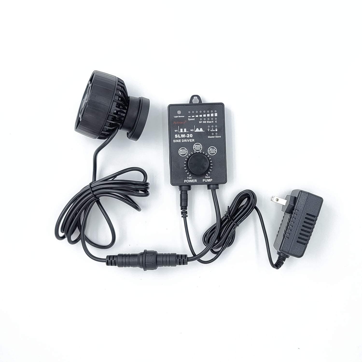 Jebao SLW Wave Maker Flow Pump with Controller for Marine Reef Aquarium (SLW-20, 2641 GPH)
