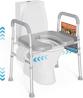 Toilet Seat Risers for Seniors, Adjustable Raised Toilet Seat