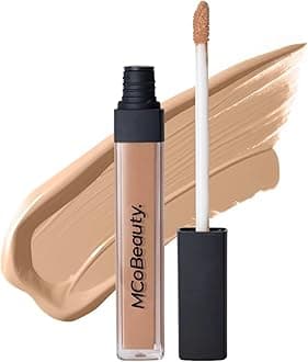 MCoBeauty Brighten & Perfect Cream Concealer, 5 Medium Natural Beige, Brightening Coverage for Flawless Complexion, Vegan, Cruelty Free Cosmetics