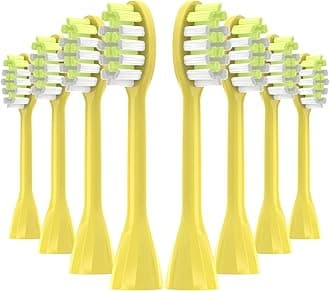 One Series Replacement Toothbrush Heads Pisonicleara Compatible with sonicare Philips One Series BH1022/03 HY1100/02 HY1102 (8-pc) Battery Brush, Mango Snow White Travel Refill (one-Yellow)