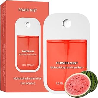 Power Mist Hydrating Hand Sanitizer Spray, Portable Travel-Size Hand Sanitizer Spray, 500-Sprays Each，Suitable for Both Adults and Children (Watermelon)