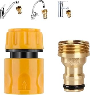 Universal Kitchen Mixer Tap Hose Connector & End Quick Connector, Sink to Outside Hose Pipe Fitting,Universal Kitchen Tap,for Standard Indoor Threaded
