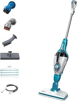 BLACK+DECKER Steam Mop and Portable Steamer, 5-in-1, Corded (HSMC1321)
