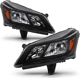 ACANII - For 2013-2017 Chevy Traverse Black Housing OE Style Headlights Headlamps Assembly Replacement Pair Left+Right