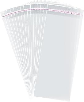 Morepack Self Sealing Cellophane Bags,4x9 Inches 200 Pcs Clear Resealable Cellophane Bags for Packaging Cookies, Favors and Products