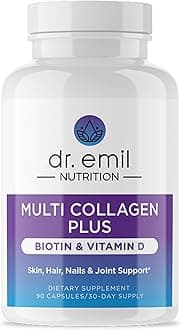 Multi Collagen Peptides Plus Biotin and Vitamin D - Biotin and Collagen Supplements for Hair Skin and Nails - Biotin Pills for Hair Growth