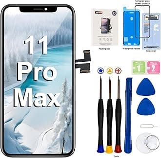 EFAITHFIX for iPhone 11 Pro Max LCD Screen Replacement 6.5 Inch Assembly Display 3D Touch Screen Digitizer with Repair Tools Kit Waterproof Adhesive Tempered Glass Protector for A2161, A2220, A2218