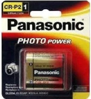 4 x Panasonic CR-P2 (223A) 6 Volt Lithium Batteries (On a Card)