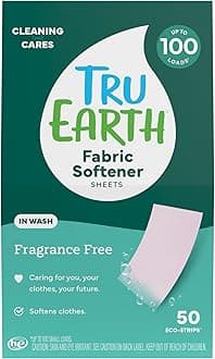 Fabric Softener Sheets | Original Eco-Strip Liquidless Detergent for Travel | 50 Sheets | Fragrance-Free