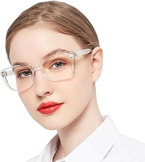 OCCI CHIARI Modern Big Frame Reading Glasses for Women Square Readers(Clear 2.5x) 1.0 1.25 1.5 1.75 2.0 2.25 2.5 2.75 3.0 3.5 4.0 5.0 6.0