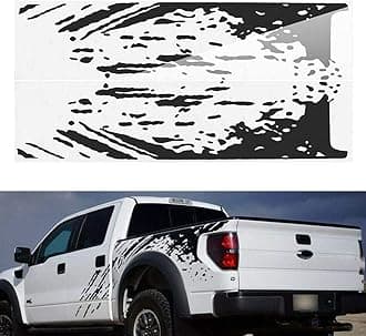 DesirePath Universal Car Auto Body Side Bed Mud Splash Kit Racing Decal Sticker Vinyl Decoration Accessories for Ford Raptor SVT F-150 2009-2018 Red