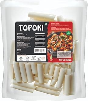 KSFOODS Authentic Korean Tteokbokki Rice Cake Kit (250g) – Sweet & Spicy Gochujang Sauce – Ready in 5 Mins – Chewy Korean Street Food Snack – Vegan & Halal – Perfect for Ramen, Stir-Fry & BBQ