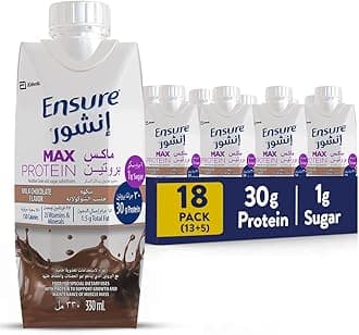 Ensure Max Protein Nutritional Shake Milk Chocolate, 18 x 330 ml (Pack of 18)