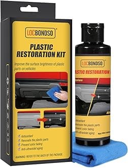 LOCBONDSO Plastic Restorer for Cars, Black Trim Restorer, Back to Black Plastic Restorer for Car Interior, Vinyl, Rubber, Plastic 150ml /5 fl oz