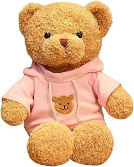 GalateeCute Teddy Bear Plush Stuffed Animal, Teddy Bear with Clothes, Gifts for Children(11.8" Pink)