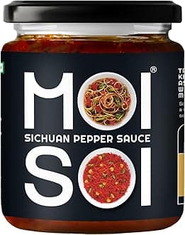 MOI SOI® Sichuan Pepper Sauce - 175gms | Cook | Dip | Marinate | Spread - Stir Fry Cooking Sauce | Vegan Friendly | No MSG | Just Toss with Rice, Noodle, Tofu, Paneer, Vegetables & Meat)