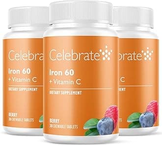 Iron 60 Iron with Vitamin C Chewables, Berry, 90 ct