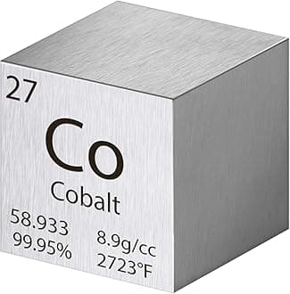 Cube Density Cubes High Density Element for Element Collections Lab Experiment Material Heavy Small Objects Experience(1 Inch,Cobalt)