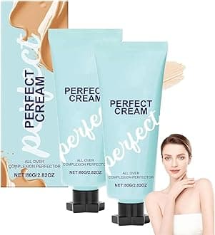 Supreme Creme All-Over Complexion Perfector, Concealer Cream Hydrating Full Coverage Concealer,Long-Lasting Cc Cream Foundation,Waterproof & Transfer-Resistant Skin Tint,Cc for Older Women (2 Pcs)