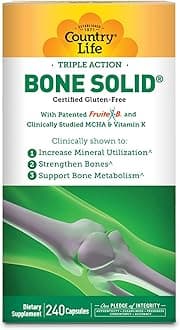 Country Life Triple Action Bone Solid - Calcium Supplement with Boron, HCA, Vitamin K - 240 Capsules