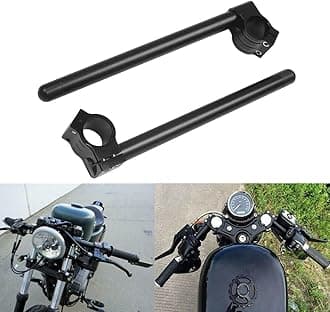 Motorcycle Clip-On 7/8'' Handlebars 32MM Fork Tube Handle Bar Universal for Cafe Racer Motorcycle Street Sport Bike