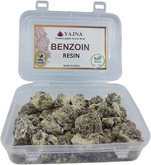 100% Pure-Indian-Ben-Zoin-Resin-by-Yajna Natural-Organic Tree-Gum-Incense-Solid-Crystals Aromatic-Incense-Tear-Rock-Sap Ideal-for-Meditation-Rooms-Yoga-Studios 1Lb-453.6-Grams-16-Ounce