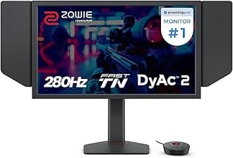 [New] BenQ Zowie XL2546X+ 280Hz 24" Fast TN Gaming Monitor for Esports, Motion Clarity DyAc 2, 1080p, S Switch, Shielding Hood, Industrial Grade Bearing Height Adjustment [XL2546K 240hz Replacement]