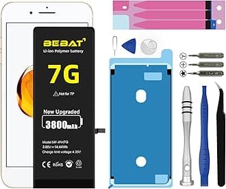 Replacement for iPhone 7 Battery,3800mAh High Capacity Li-ion Polymer Replacement Battery for iPhone 7 A1660, A1778, A1779 with Complete Professional Repair Tool
