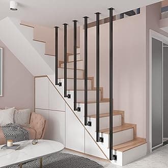 Stair Grab Bar Metal Transitional Handrail Wrought Iron Balustrade Posts | Safety Grab Rails Stair Railing Banister Handrail Fence Pole Garden Fencing Staircase Hand Rails ( Size : 35cm(13.8inch) )