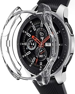 Case Compatible with Samsung Galaxy Watch 46mm, NaHai TPU Slim Plated Case Scratch-Proof Cover All-Around Protective Bumper Shell for Galaxy Watch 46mm SM-R800, (Not Galaxy Watch 4 Classic 46mm)