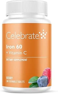 Celebrate Iron + C 60 mg chewable - Berry - 30 Count