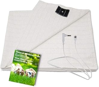 Grounding Sheet with Grounding Cord - Materials Organic Cotton and Silver Fiber Natural Wellness (35'' X 90'')