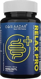 AADAR RELAX PRO | Ayurvedic Natural Laxative For Fast Constipation Relief & Gastric Troubles | Improves Digestion & Regulates Bowel Movement | 60 Capsules (Pack of 1)