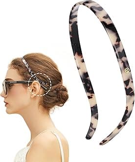 EVITA PERONI Hair Band for Eyewear - No Pressure, No Headache, Comfortable Thin Non-Slip Headbands for Women's Hair Fashion - Amber
