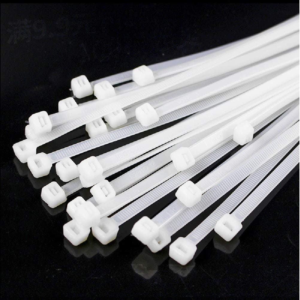 Cable ties, Cable Management White Wire Zip Ties Nylon Cables Ties (100, 250mm)