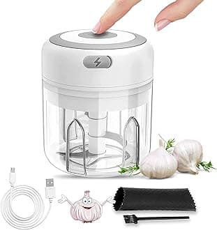 Food Chopper Electric Meat Grinder Machine Kitchen Aid Mini Food Processor 2L BPA-Free Glass Bowl Grinder for Meat Vegetables Fruits and Nuts Chopper (White)