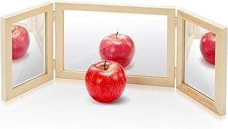 Montessori Mirror Reggio Emilia Classroom Materials Education Essential Foldable Safe Acrylic Unbreakable Mirror 3 Panels for Christmas Play Gift Classroom School Supply Light Table Explore