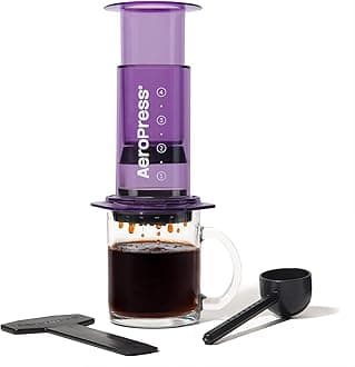 AeroPress, Aero Press, Purple, Coffee Maker, Filter, French Press, Espresso, Iced Coffee, Unbreakable, Pressure Extraction