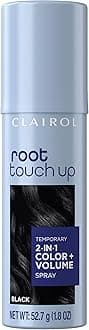 Clairol Root Touch-Up Color + Volume 2-in-1 Temporary Hair Coloring Spray, Black Hair Color, Pack of 1 - Packaging May Vary