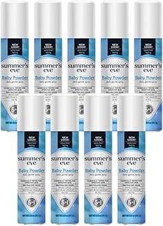 Summer's Eve Baby Powder Freshening Deodorant Spray, 2 Oz (Pack of 9)
