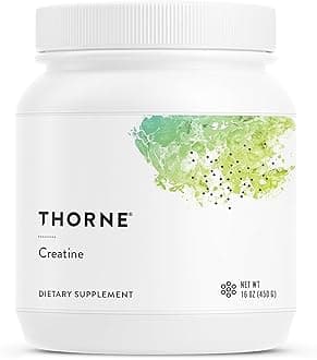 Thorne Creatine Supplement, Creatine Monohydrate, NSF Sports Certified, Powder, 15.2 oz (450 g), Set of 1, Total 15.2 oz (450 g) / 90 Servings