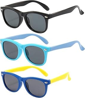 3 Pack Kids Sunglasses for Boys Girls Kid children's Polarized Sunglasses Age 3-10