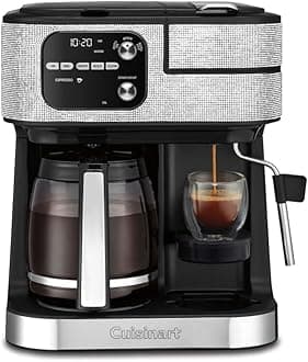 Cuisinart Coffeemaker, Coffee Center Barista Bar 4-In-1 Coffee Machine, Single-Serve Coffee, Espresso & Nespresso Capsule Compatible, 12-Cup Carafe, Silver Crystal, SS-4N1SC