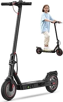 Electric Scooter, 12 Miles Range, 18 Mph Top Speed, Foldable Scooter Electric with 8.5'' Pneumatic Tire, Double Braking Systems, Escooter for Big Kids and Adults - Black
