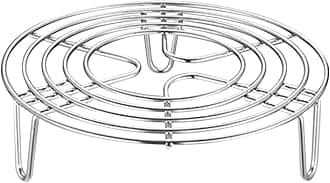 Round Steamer Rack and Cooling Rack,Stainless Steel Pot Trivet, Wire Steamer Kettle Rack Holder, Fit For Pots Cookware Pressure Cooker Pans Up, 8-Inches (size:16x4cm)